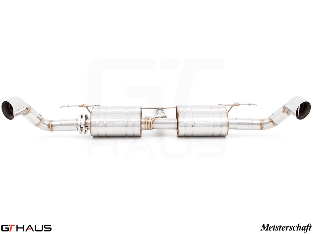 Premium performance exhaust system for BMW E71 X6 SAV Sport 3.5i, featuring stainless steel construction and dual tips.