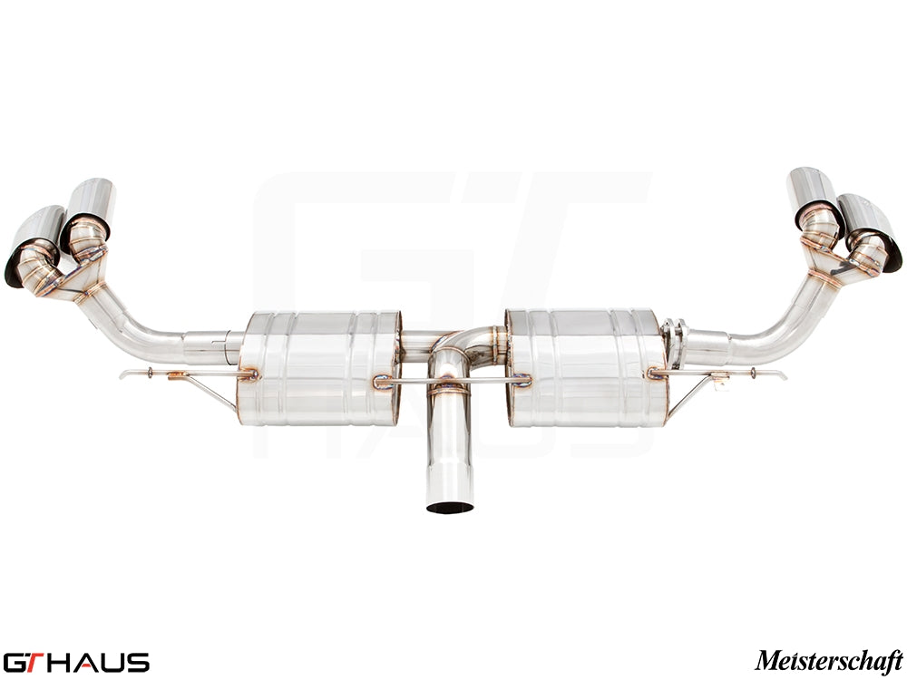 Premium exhaust system for BMW E71 X6 SAV Sport 3.5i, featuring stainless steel construction and dual tips.