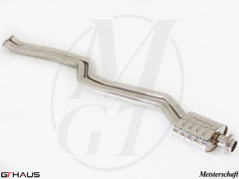 Premium stainless steel section 1 pipes with resonator for BMW E82/88 1 Series 2008-2013, enhancing exhaust performance.