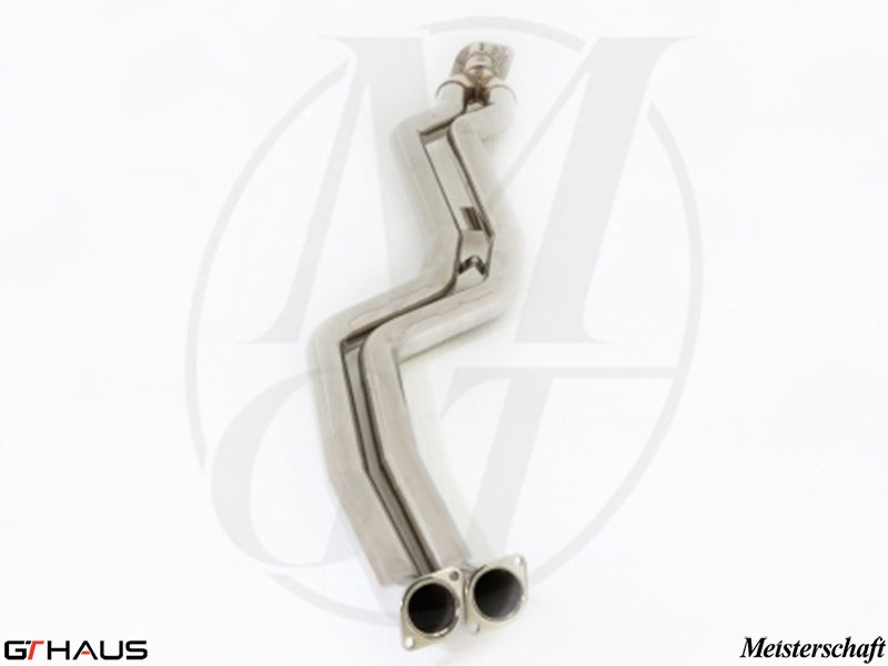 Premium stainless steel section 1 pipes for BMW E82/88 1 Series 2008-2013, designed without a resonator for enhanced performance.