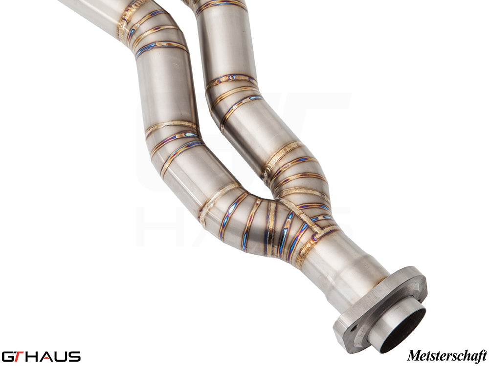 Premium stainless steel section 1 pipes for BMW E82/88 1 Series 2008-2013, featuring no resonator for enhanced performance.