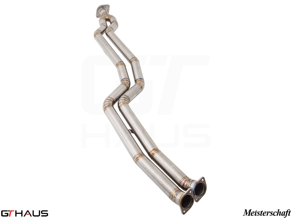 BMW E82/88 1 Series 2008-2013 Section 1 pipes without resonator, crafted from high-quality stainless steel for enhanced performance.