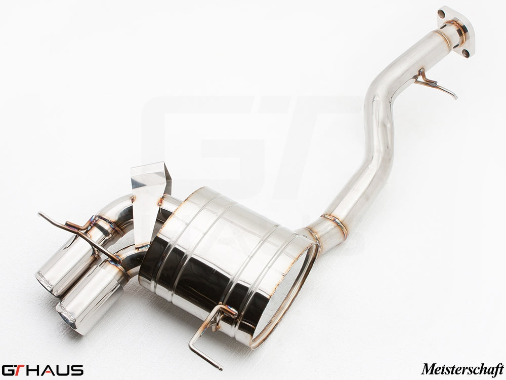 Premium stainless steel exhaust system for BMW E82/88 135i Coupe/Cabrio, enhancing performance and sound.