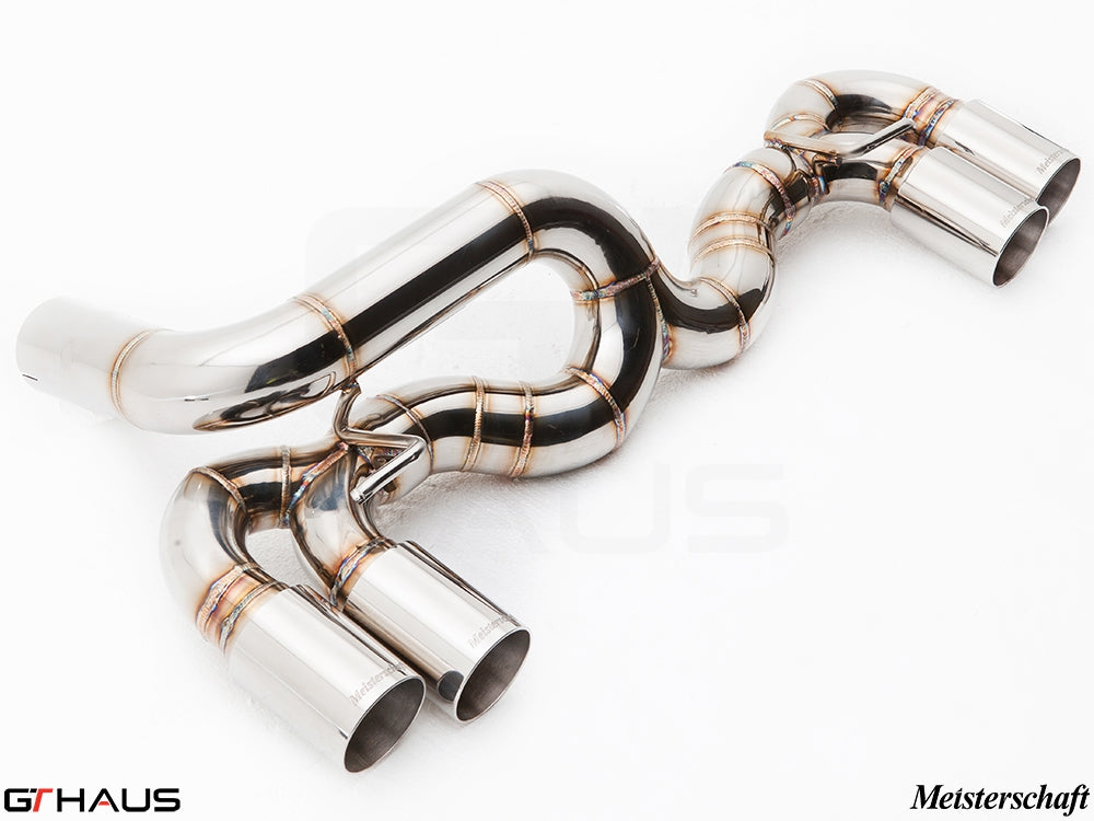 Premium performance exhaust system for BMW E82/88 1 Series 1M, featuring stainless steel construction and sleek design.