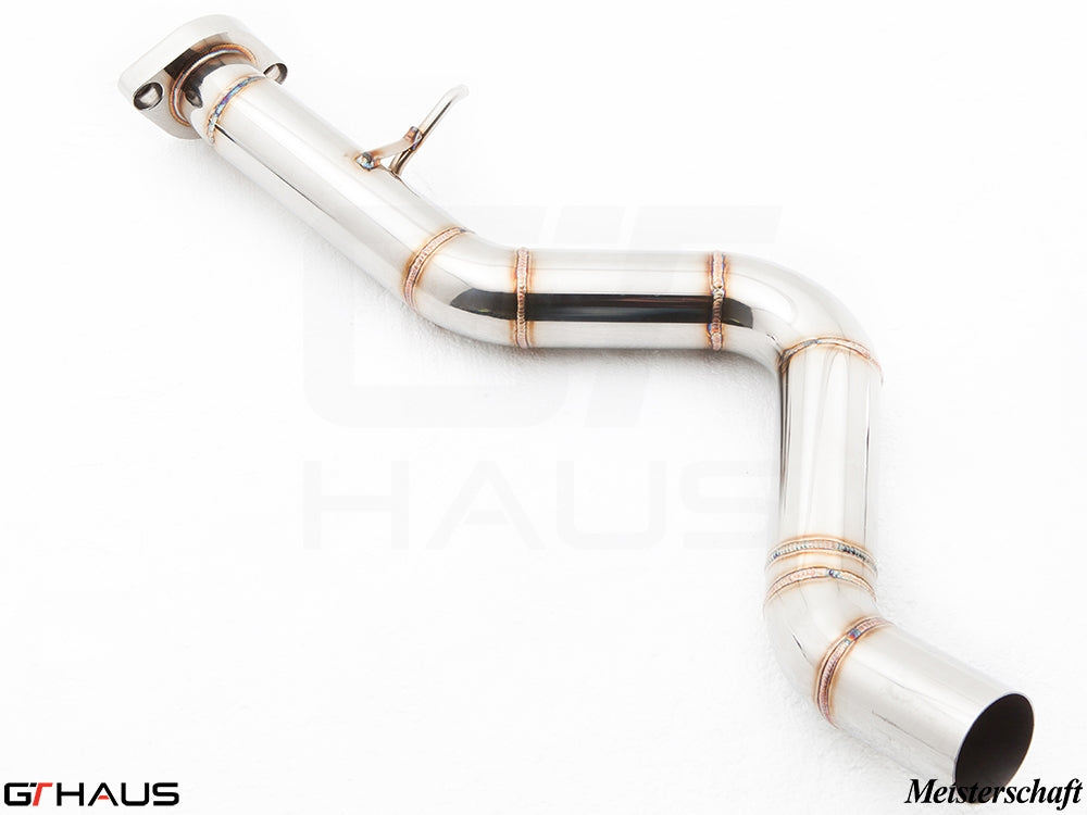 Premium stainless steel exhaust pipe for BMW E82/88 1 Series 1M Coupe, designed for enhanced performance and sound.