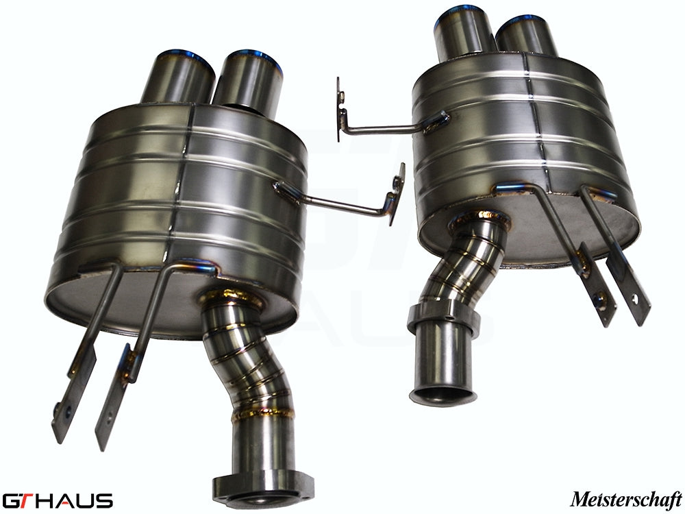 Premium Meisterschaft exhaust system for BMW E85/86 Z4M, featuring stainless steel construction and enhanced performance.