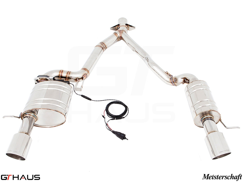 Premium exhaust system for BMW E89 Z4 3.5i/is featuring stainless steel construction and electronic valve control.