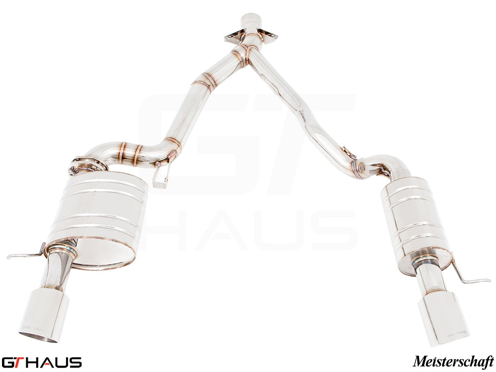 Premium performance exhaust system for BMW E89 Z4 3.5i/is, featuring stainless steel construction and enhanced sound.