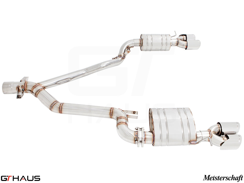 Premium performance exhaust system for BMW E89 Z4 3.5i/is, featuring stainless steel construction and enhanced sound.