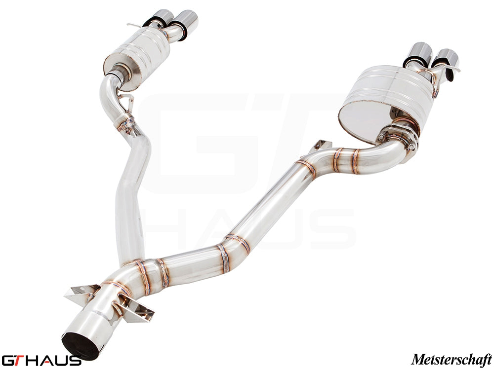 Premium stainless steel exhaust system for BMW E89 Z4 3.5i/is, enhancing performance and sound. Ideal for enthusiasts.