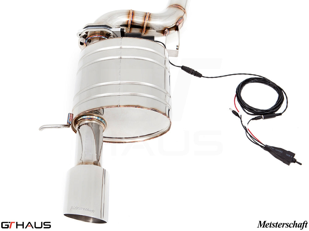 Premium exhaust system for BMW E89 Z4 3.5i/is featuring stainless steel construction and electronic valve control.