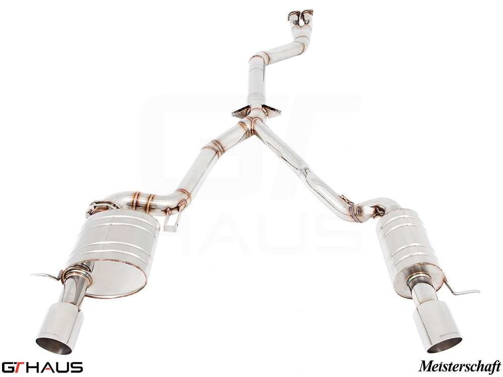 Premium performance exhaust system for BMW E89 Z4 3.5i/is, featuring stainless steel construction and enhanced sound.