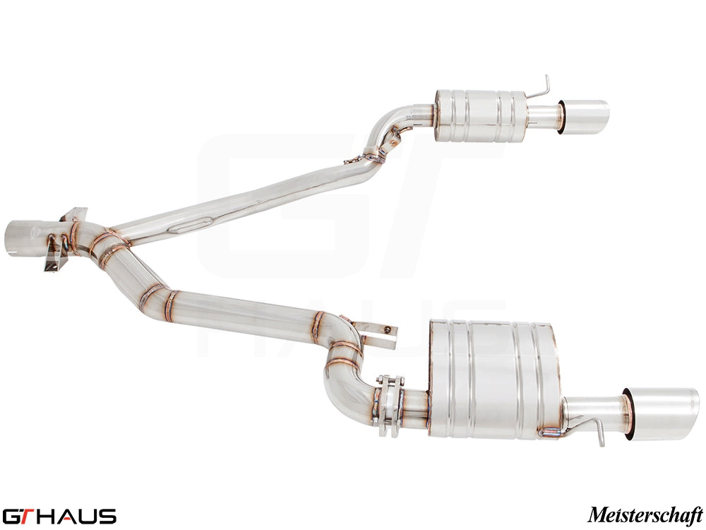 Premium stainless steel exhaust system for BMW E89 Z4 3.5i/is, enhancing performance and sound. Perfect fit for inline 6 turbo models.