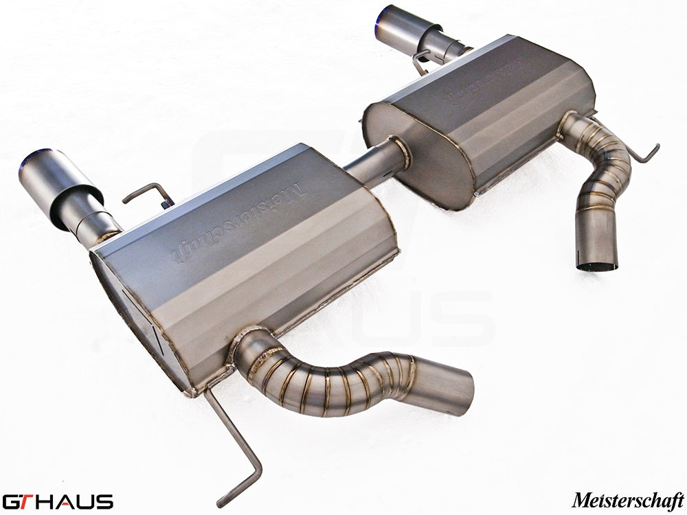 Premium exhaust system for BMW E90/91/92/93 335i/xi models, featuring stainless steel construction and performance design.