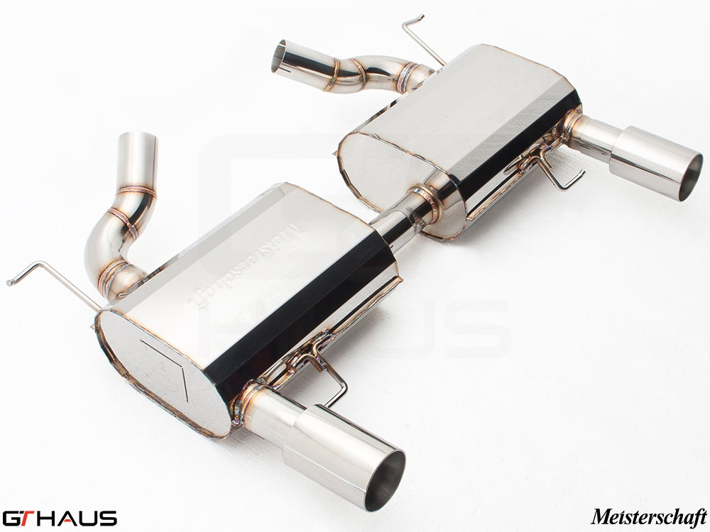 Premium stainless steel exhaust system for BMW E90/91/92/93 335i/xi, enhancing performance and sound.