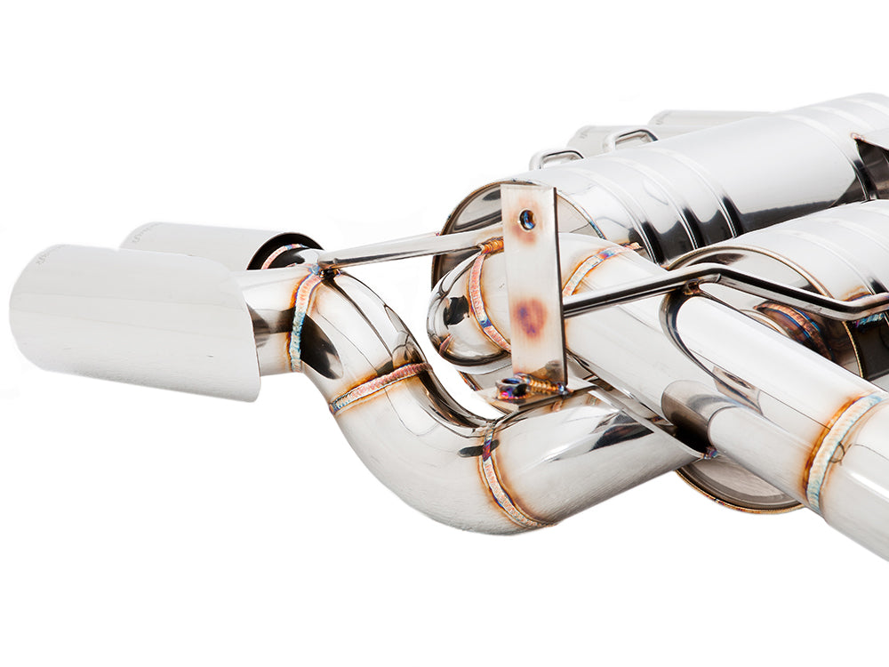 Premium stainless steel exhaust system for BMW E90/92/93 M3 4.0L V8, featuring precision craftsmanship and durability.