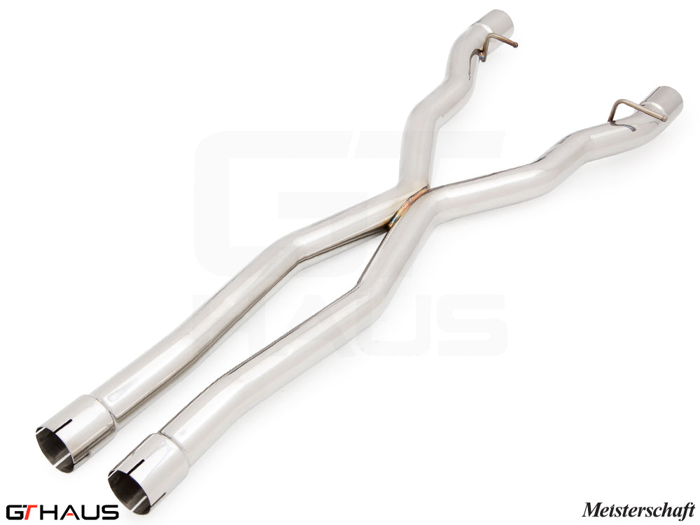 Premium stainless steel cat-back mid pipe for BMW F01/F02 7 Series 2009-2015, designed for LWB version, enhances exhaust performance.