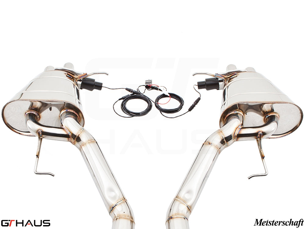 Premium exhaust system for BMW F01/F02 7 Series 735, 740 i/Li Bi-turbo I6, featuring stainless steel construction and electronic valve control.