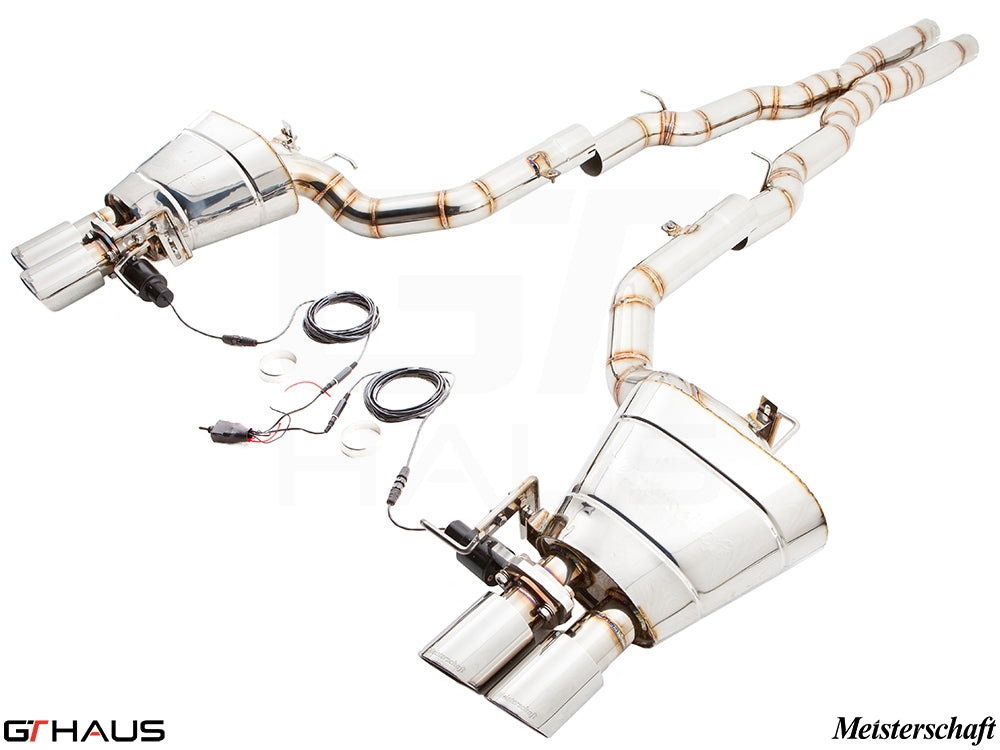 Premium performance exhaust system for BMW F06 640i Gran Coupe, featuring stainless steel construction and electronic valve control.