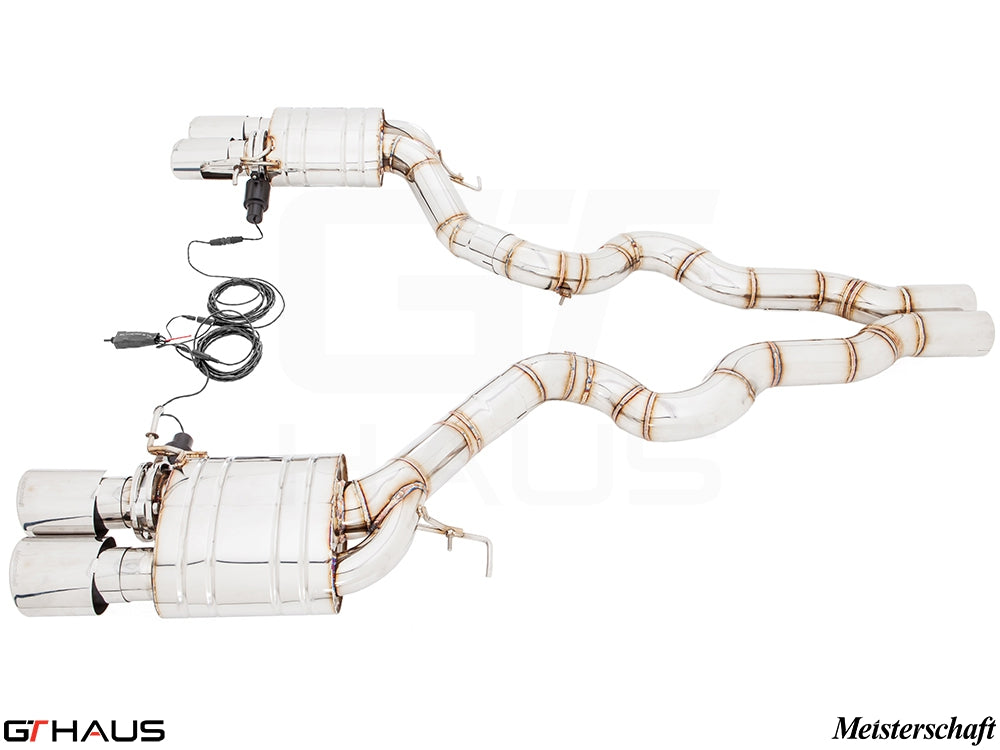 Premium exhaust system for BMW F06 M6 Gran Coupe, featuring stainless steel construction and electronic valve control.