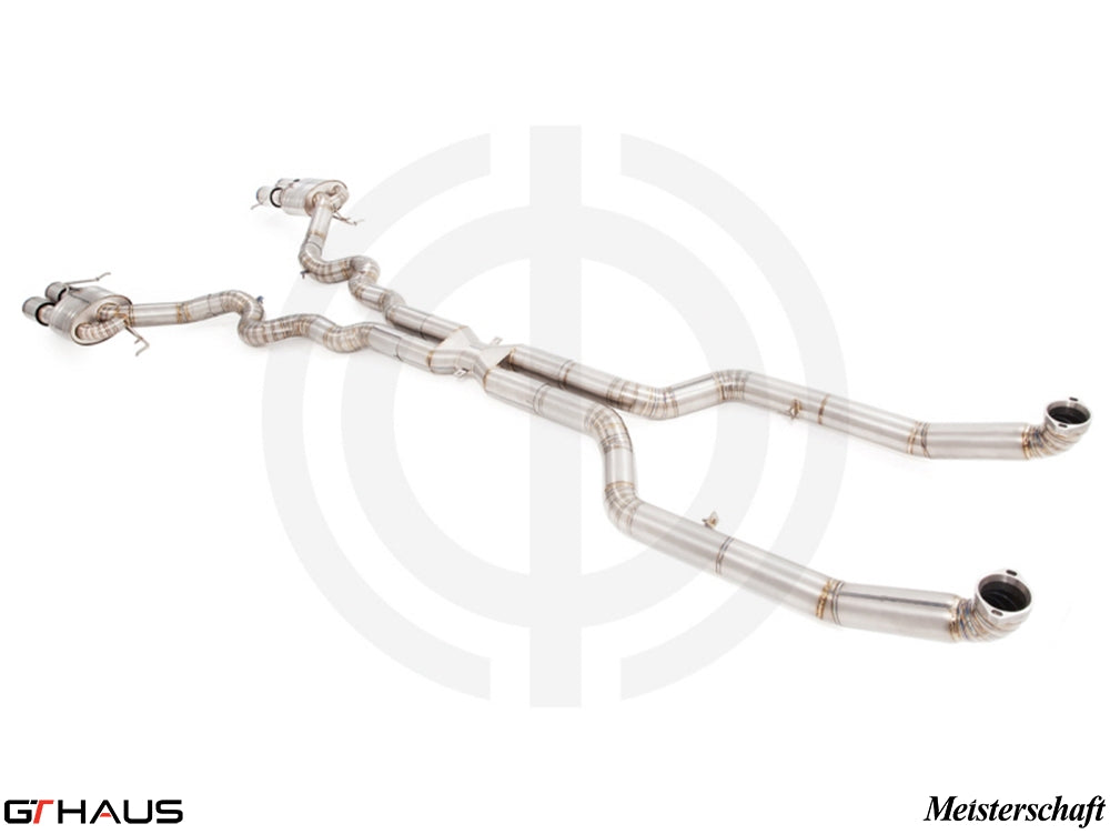 Premium stainless steel exhaust system for BMW F06 M6 Gran Coupe V8 Twin Turbo, enhancing performance and sound.