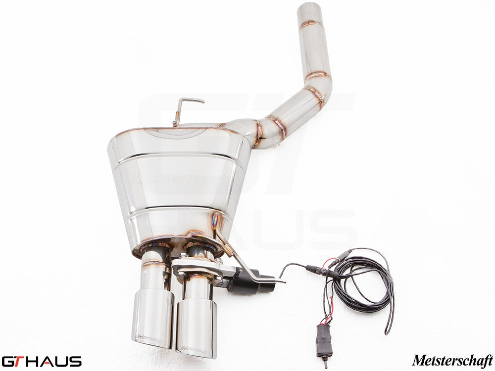 Premium exhaust system for BMW F10 528i, featuring stainless steel construction and electronic valve control.