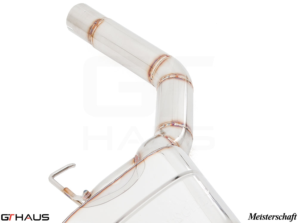 Premium Meisterschaft exhaust system for BMW F10 528i Inline 4, enhancing performance and sound from 2012-2016 models.