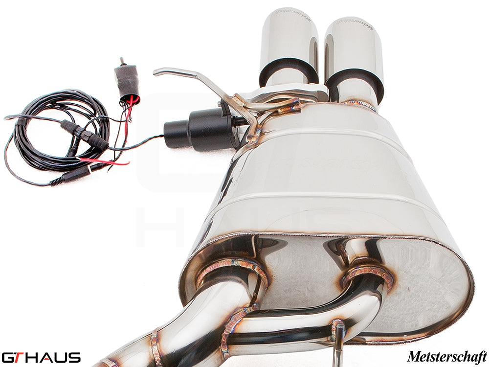 Premium exhaust system for BMW F10 528i, featuring stainless steel construction and electronic valve control.