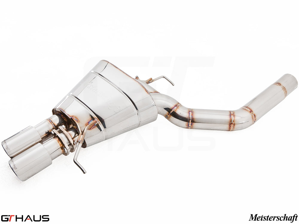 Premium Meisterschaft exhaust system for BMW F10 5 Series 528i Inline 4, enhancing performance and sound.