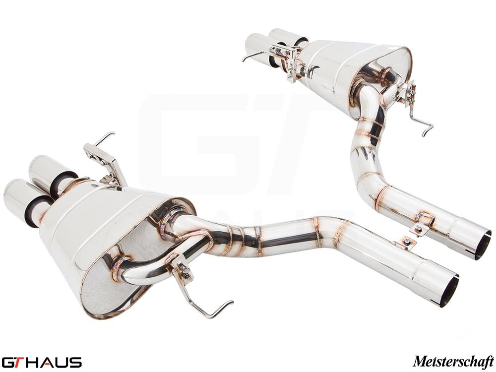 Premium Meisterschaft exhaust system for BMW F10 528i Inline 4 2.0 Turbo, enhancing performance and sound.