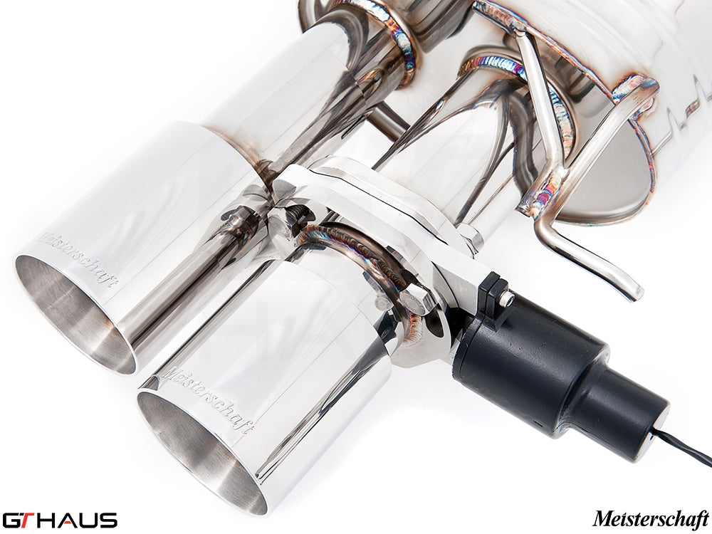 Premium exhaust system for BMW F10 M5 V8 Twin Turbo, featuring stainless steel construction and electronic valve control.