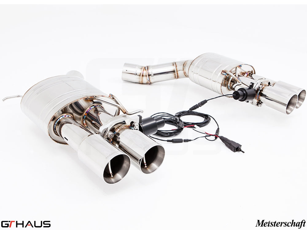 Premium exhaust system for BMW F10 M5 V8 Twin Turbo, featuring electronic valve control and stainless steel construction.