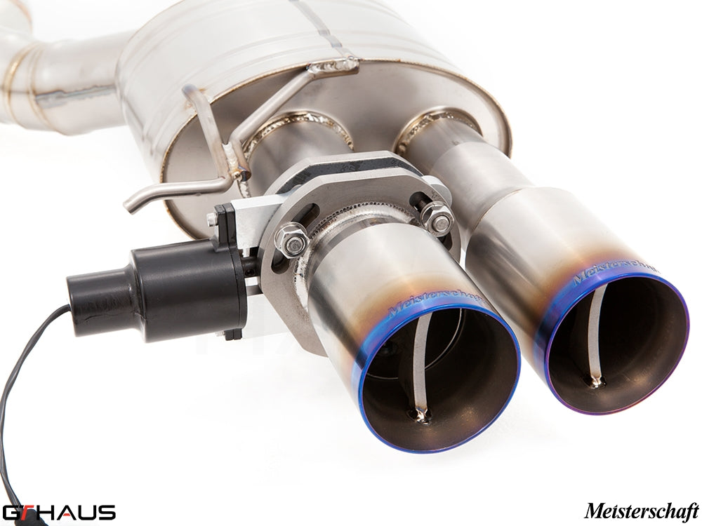 Premium exhaust system for BMW F10 M5 V8 Twin Turbo, featuring electronic valve control and dual tips.