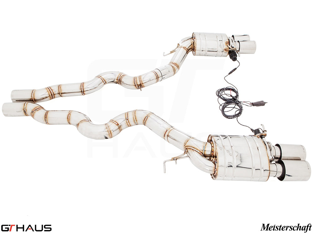 Premium exhaust system for BMW F12/13 M6 V8 Twin Turbo, featuring stainless steel construction and electronic valve control.