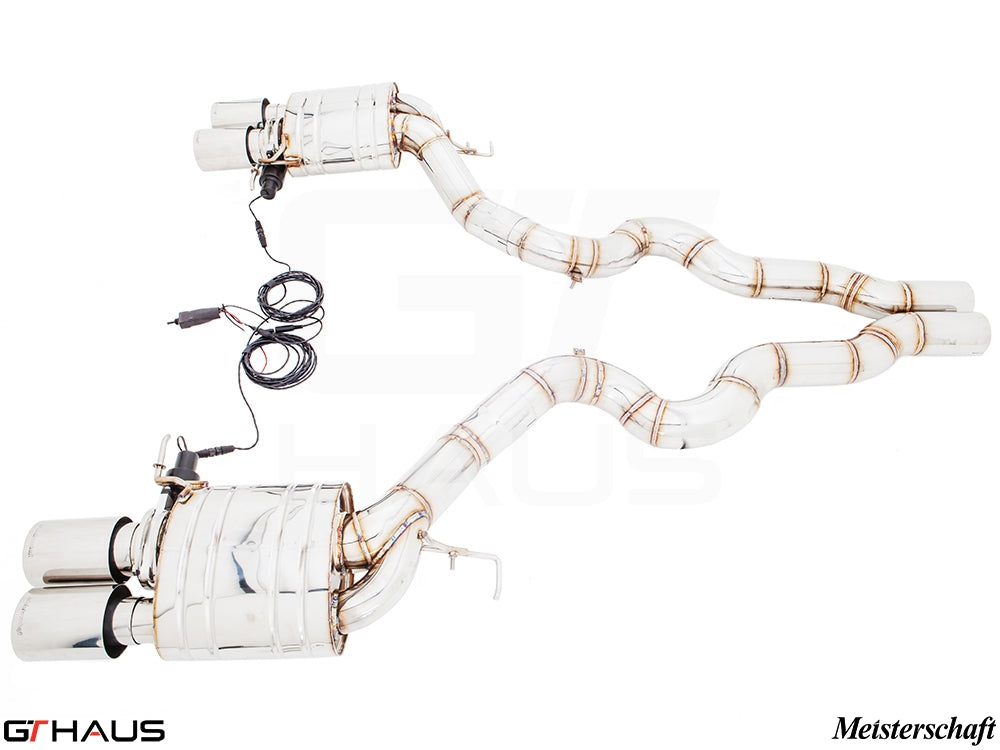 Premium exhaust system for BMW F12/13 M6 V8 Twin Turbo, featuring stainless steel construction and electronic valve control.