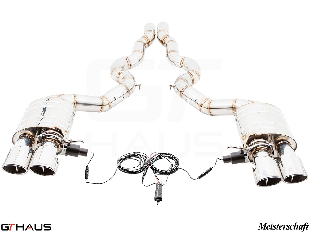 Premium exhaust system for BMW F12/13 M6 V8 Twin Turbo, featuring dual tips and electronic valve control.