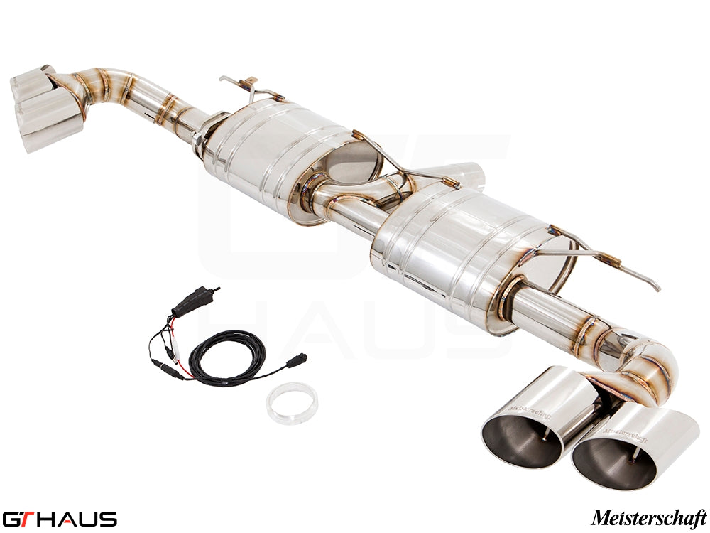 Premium performance exhaust system for BMW F15 X5 SAV 3.5i, featuring stainless steel construction and electronic valve control.