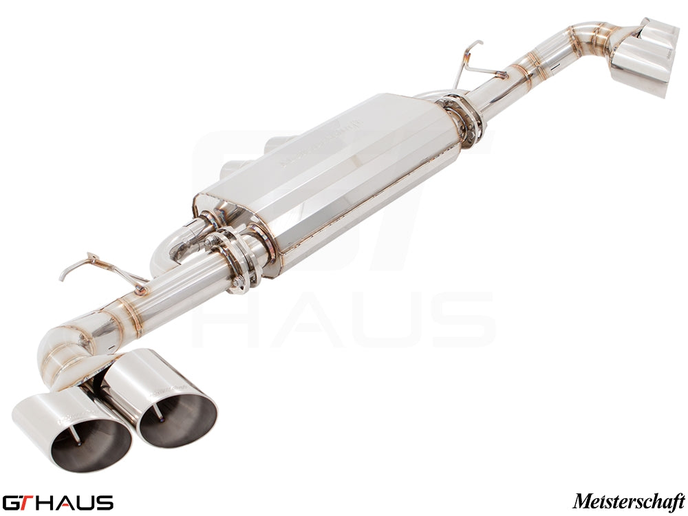 Premium exhaust system for BMW F15 X5 SAV 5.0i, featuring stainless steel construction and dual tips for enhanced performance.