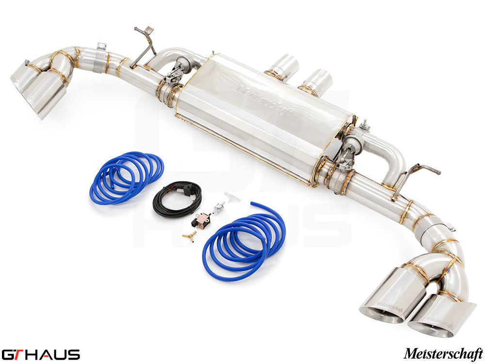 Premium exhaust system for BMW F16 X6 SAV 5.0i, featuring stainless steel construction and electronic valve control.