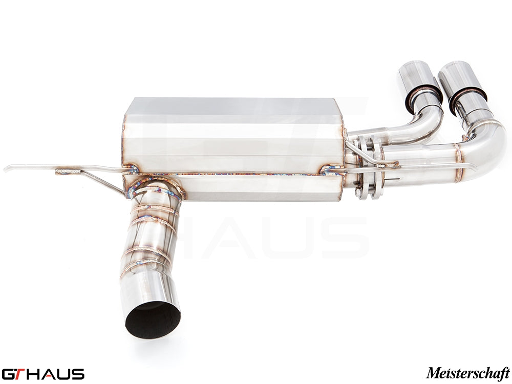 Premium stainless steel exhaust system for BMW F30/F31/F34/F36 320i, 328i, 330i/xi, enhancing performance and sound.