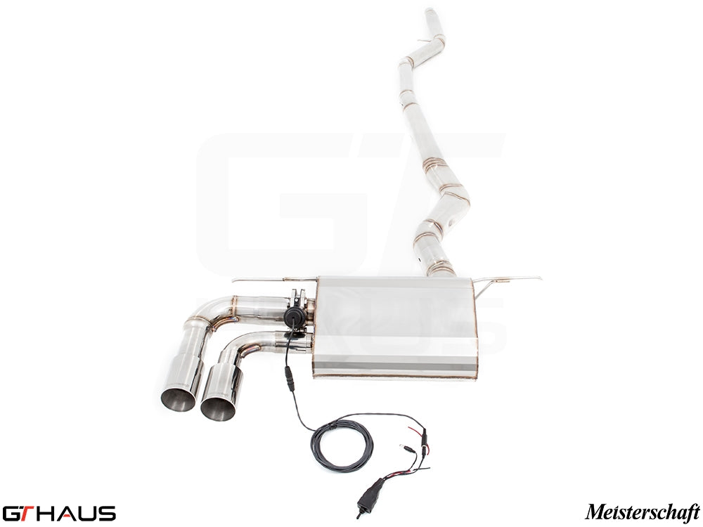 Premium exhaust system for BMW F32/F33 4 Series 428/430i, featuring stainless steel construction and electronic valve control.