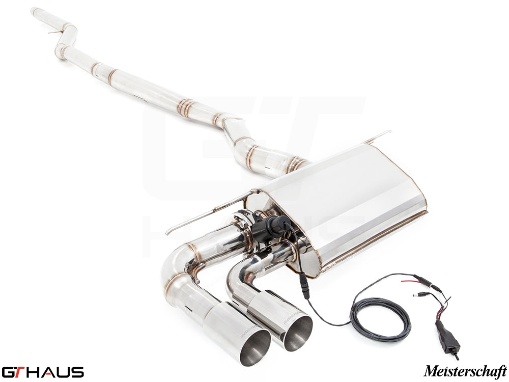 Premium exhaust system for BMW F32/F33 4 Series 428/430i, featuring stainless steel construction and electronic valve control.