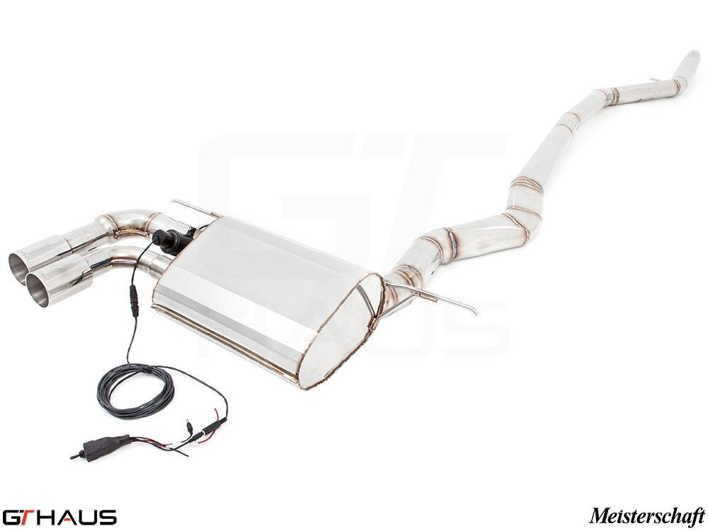 Premium exhaust system for BMW F32/F33 4 Series 428/430i, featuring stainless steel construction and electronic valve control.