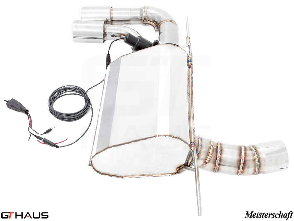 Premium exhaust system for BMW F32/F33 4 Series 428/430i, featuring stainless steel construction and electronic valve control.