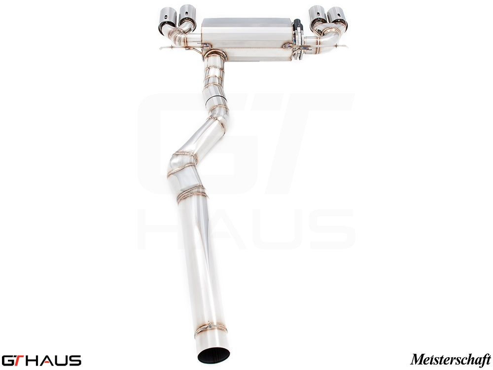 Premium performance exhaust system for BMW F32/F33 4 Series, featuring stainless steel construction and electronic valve control.
