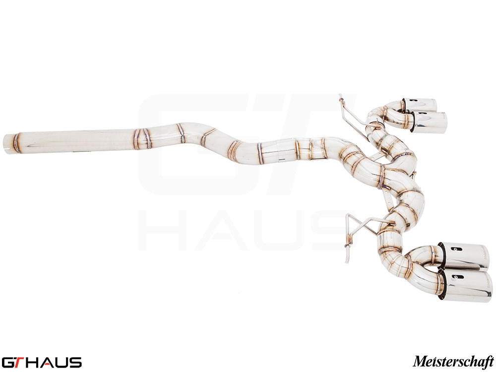 Premium performance exhaust system for BMW F32/F33 4 Series Coupes and Convertibles, enhancing sound and efficiency.