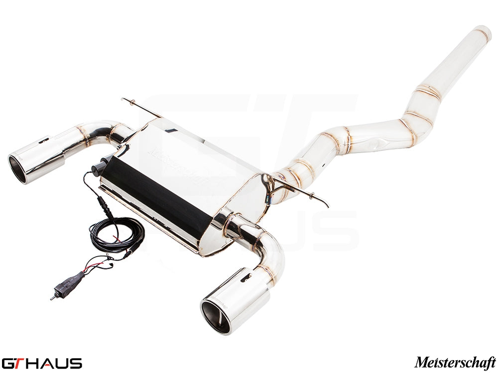 Premium exhaust system for BMW F32/F33 4 Series 435/440i models, featuring stainless steel construction and electronic valve control.