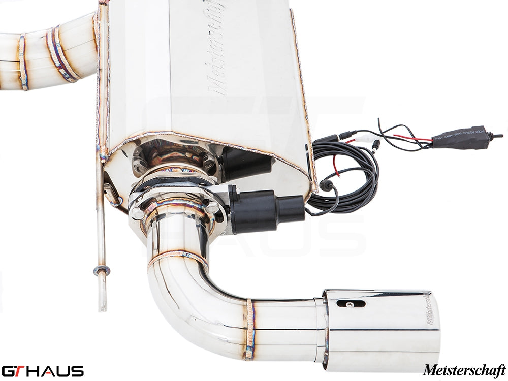 Premium Meisterschaft exhaust system for BMW F32/F33 4 Series, featuring stainless steel construction and electronic valve control.