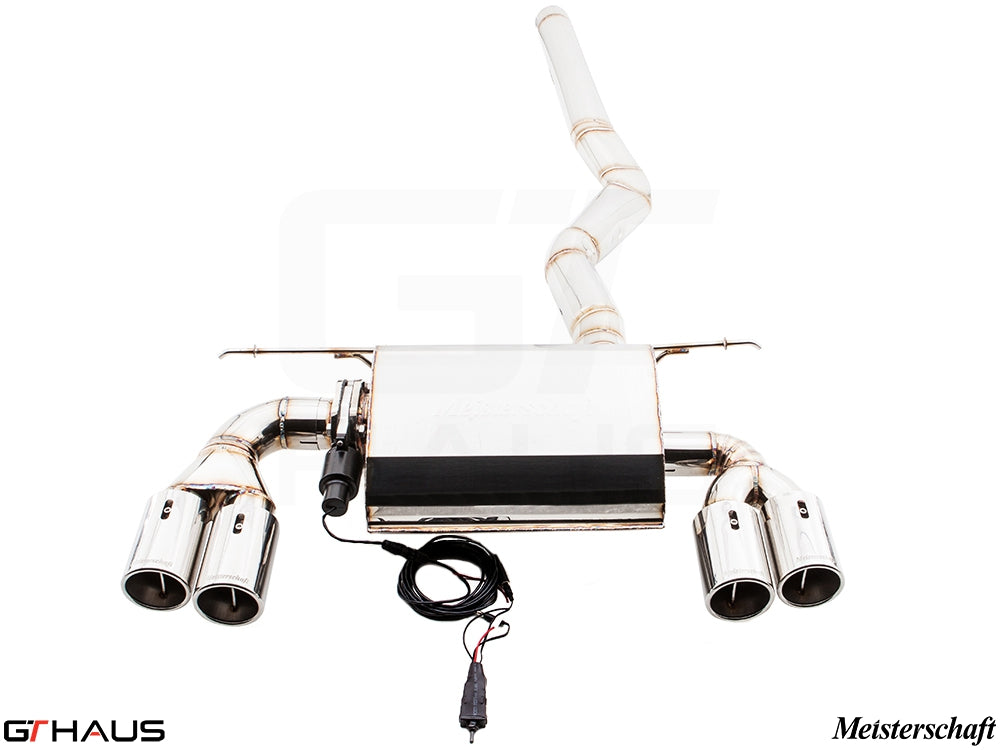 Premium exhaust system for BMW F32/F33 4 Series 435/440i, featuring stainless steel construction and electronic valve control.
