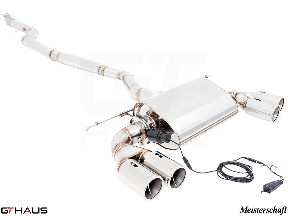 Premium exhaust system for BMW F32/F33 4 Series 435/440i/xi, featuring stainless steel construction and electronic valve control.